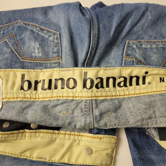 bruno banani Men's 33 x 32 Relaxed Fit Distressed Mid Rise Straight Leg Jeans - Picture 9 of 16